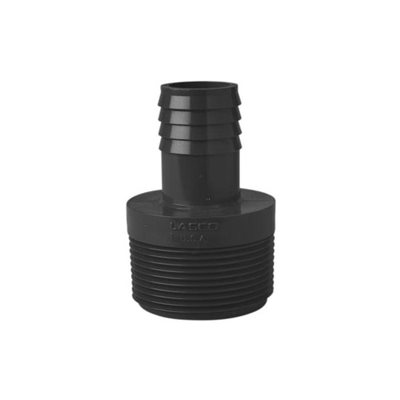 1.5" MPT X 1.25" INSERT POLY / PVC MALE ADAPTER (GRAY)