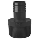 1.5" MPT X 1.25" INSERT POLY / PVC MALE ADAPTER (GRAY)