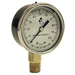 1 / 4" X 2" 100# NO-LEAD LIQUID FILL GAUGE