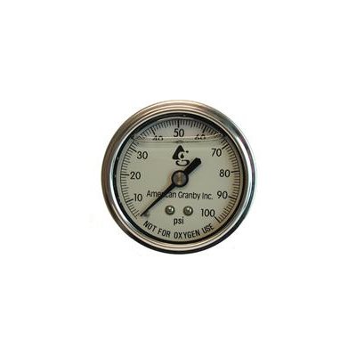 SS LIQUID GAUGE 1 / 4" BM X 2"