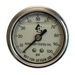 SS LIQUID GAUGE 1 / 4" BM X 2"