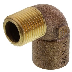 3 / 4" x 1 / 2" CxMALE 90 ELBOW - NO-LEAD