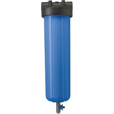 1" X 20" B / B HOUSING w / 3 / 8" DRAIN VALVE w / PR (BLK / BLUE)