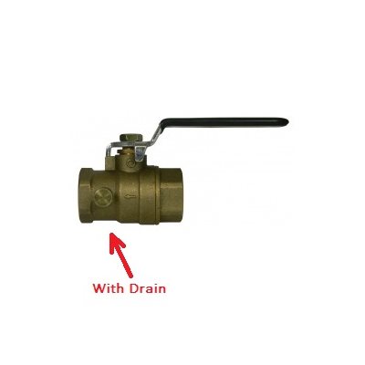 1 / 2" THD NO-LEAD BALL VALVE w / DRAIN