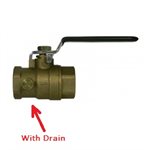 1 / 2" THD NO-LEAD BALL VALVE w / DRAIN