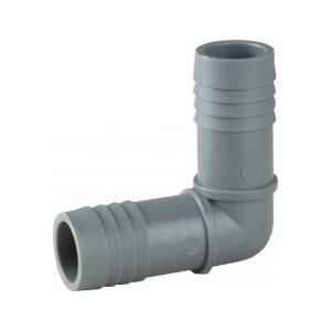 1" POLY / PVC INSERT ELBOW (LIGHT GRAY)