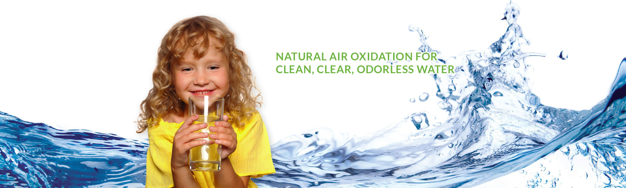 Natural air oxidation for clean, clear, odorless water